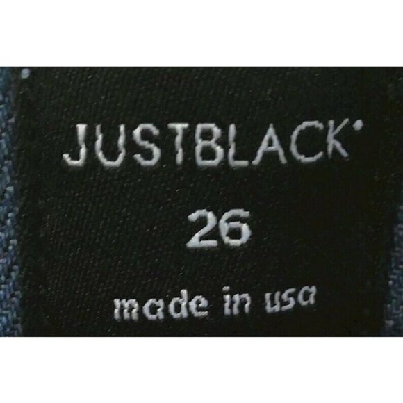 𝅺just Black Jeans 26 Distressed Destroyed Raw Cuff - Picture 5 of 8